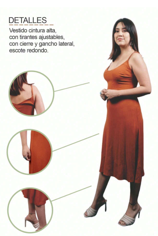 Vestido de Cintura Alta Casual Ciudadela