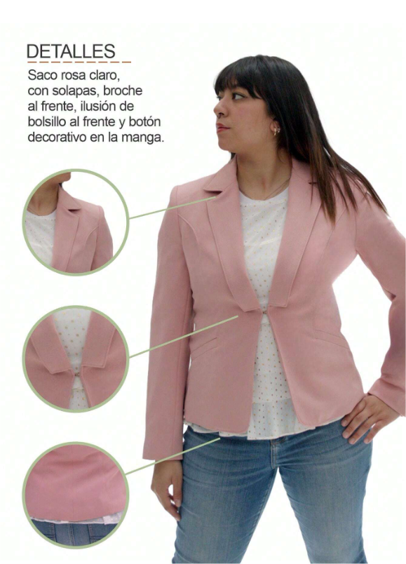 Saco para Dama de Corte Clásico con Solapas Amori