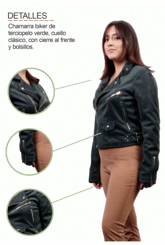 Chamarra Biker Piel Sintética Chaqueta Ciudadela