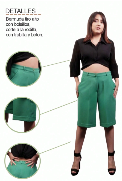 Bermuda Short Tiro Alto