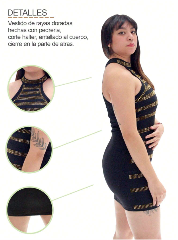 Vestido de Noche Sin Manga Ajustado Ciudadela