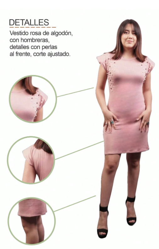 Vestido Casual Manga Corta Lady King