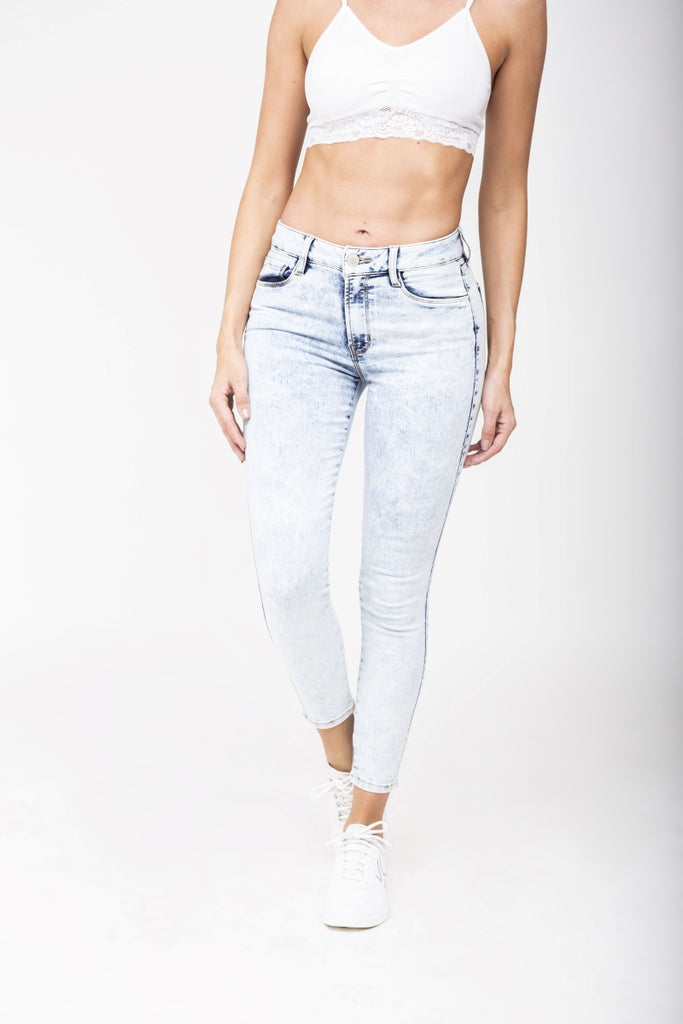 Jeans skinny azul claro en tiro alto con cinco bolsillos Sexy Jeans