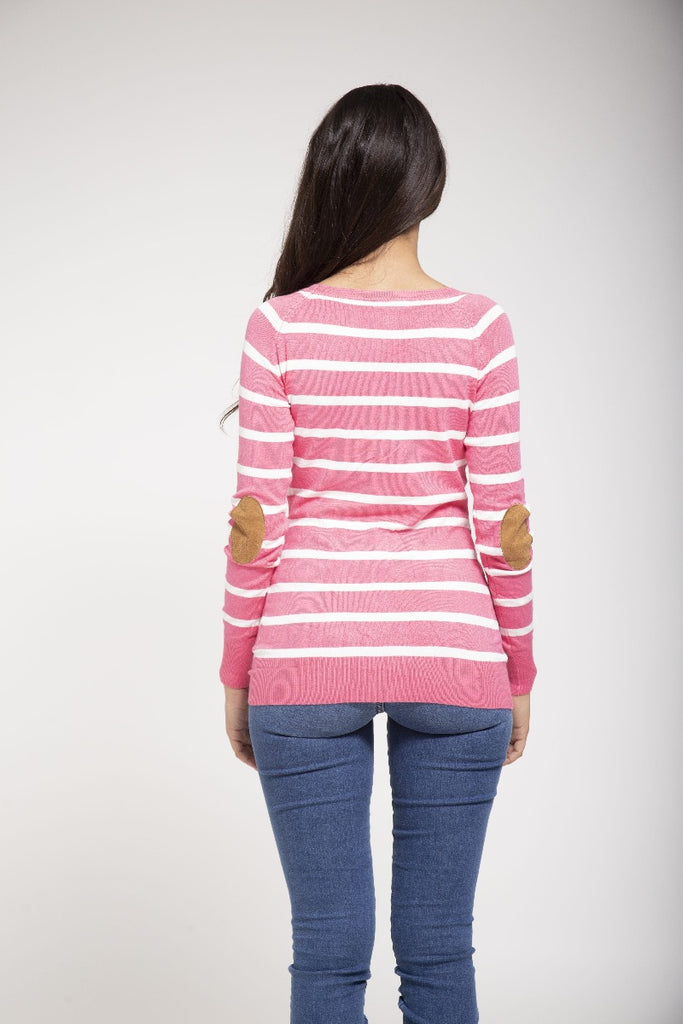 Sueter tejido rosa best sale