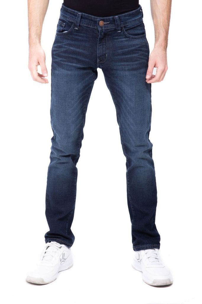 Jeans desgastados para hombre, corte recto con cinco bolsillos One Eighty