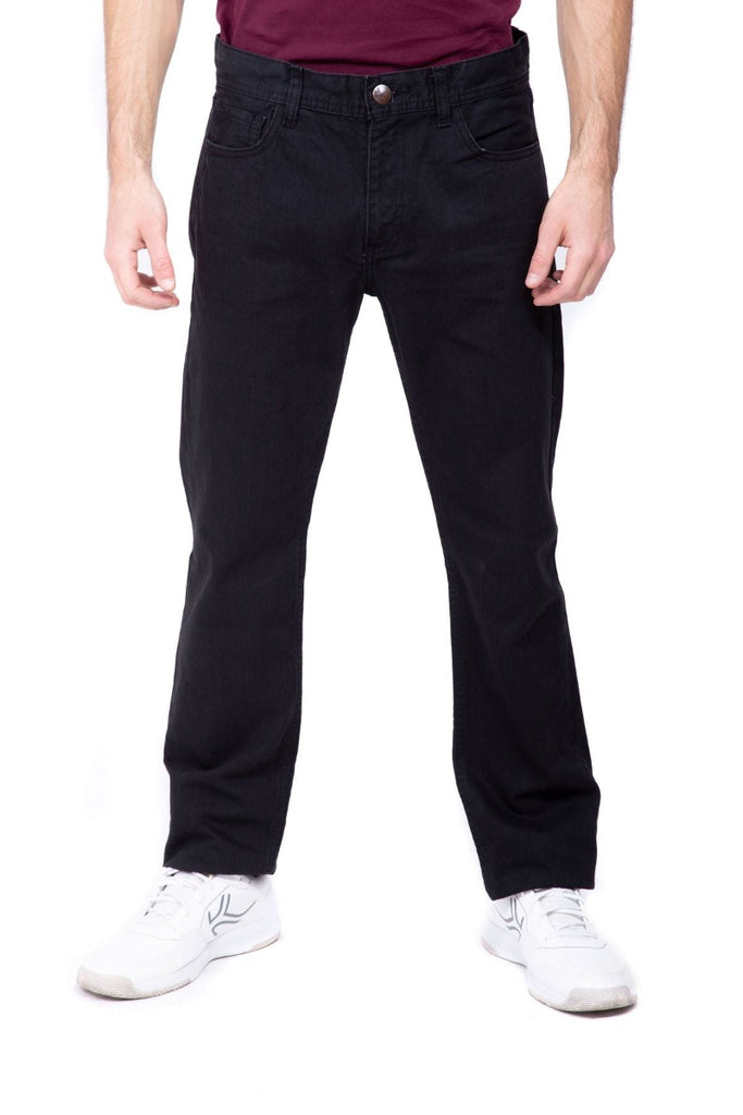 Jeans oscuros para hombre, corte ancho con cinco bolsillos One Eighty